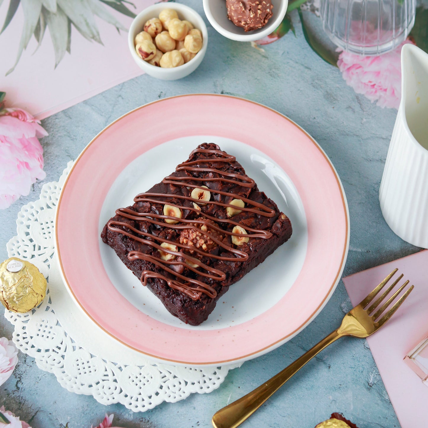 Nutella Ferrero Rocher Brownie