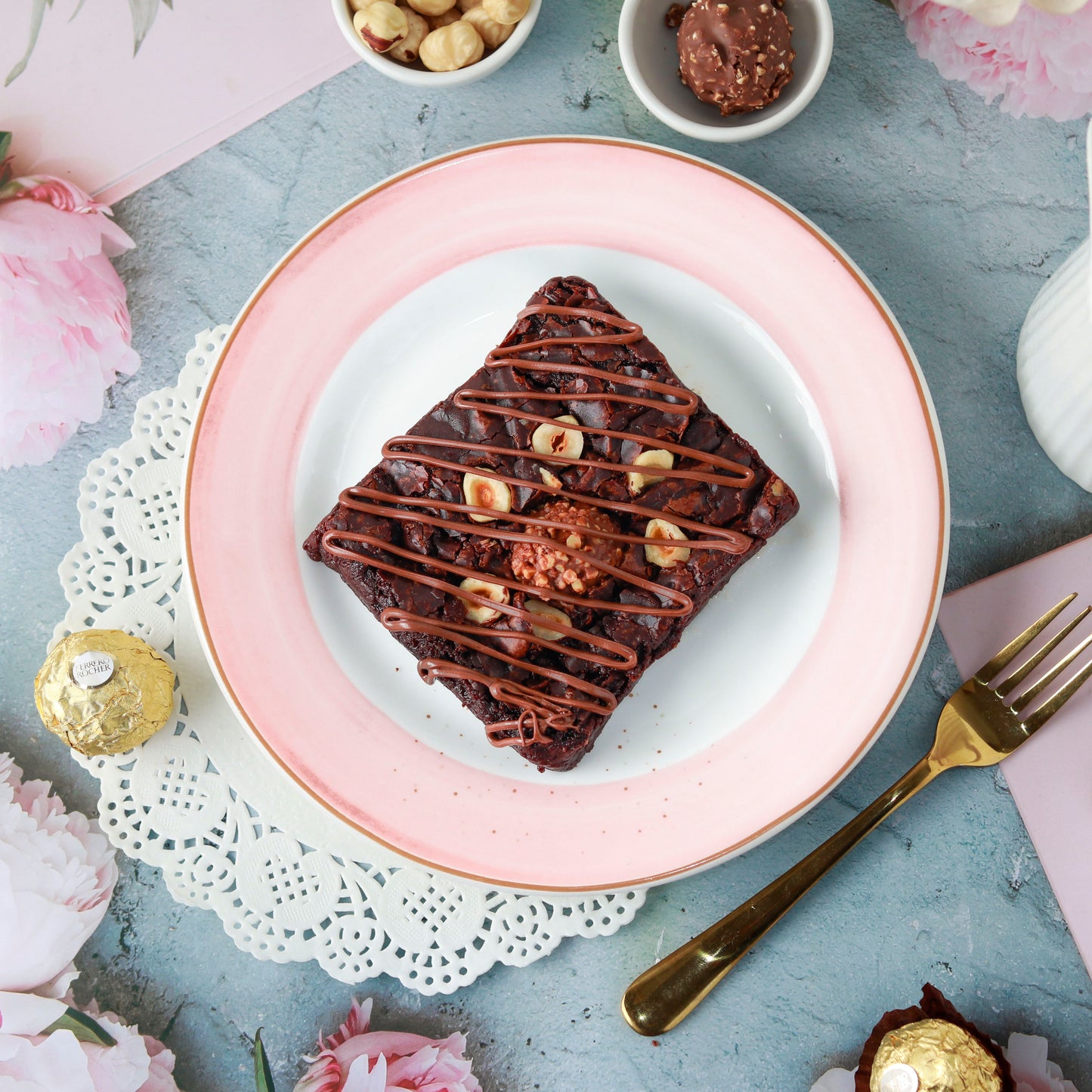 Nutella Ferrero Rocher Brownie